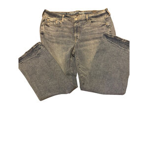 Women's TORRID Blue Distressed Wide Leg Jeans Size 14